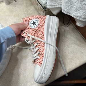 Converse Women's High-Top Slippers - Red and White